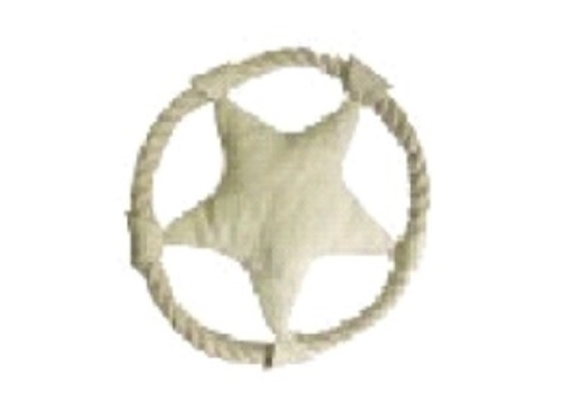Bavlněná hvězda v kruhu 22 cm - Kliknutím na obrázek zavřete